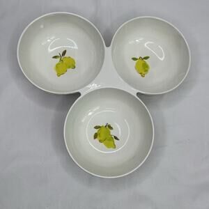 Kate Spade New York Melamine Lemons Trio Bowl Chips And Dips Home Decor, party